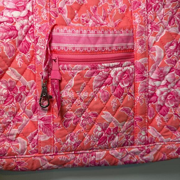 Vera Bradley Hope Toile Floral Print Laptop Messenger Bag Travel Tote - Picture 2 of 9